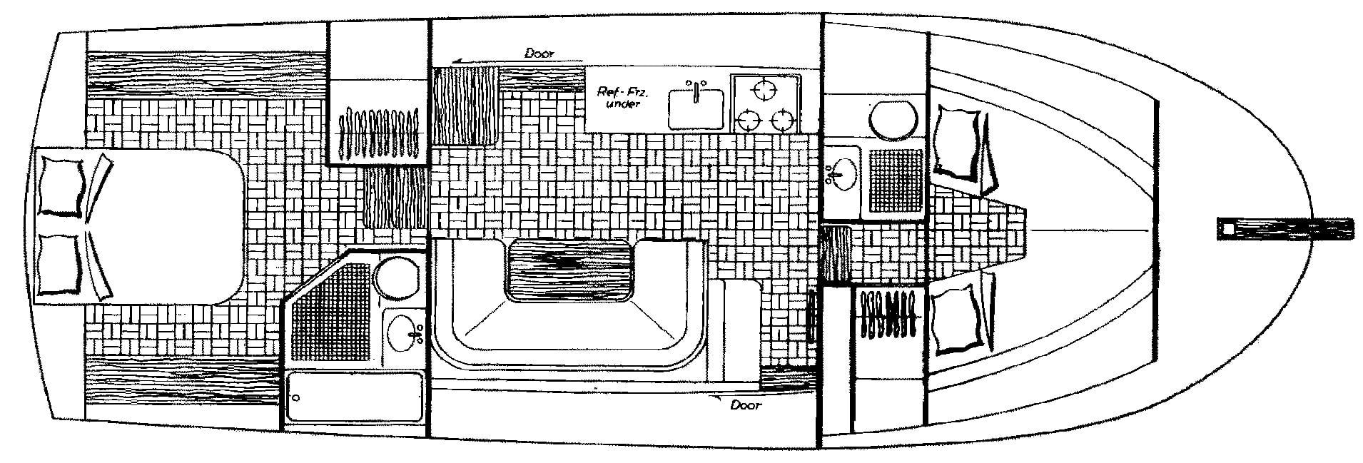 Albin 36 Trawler floor plan