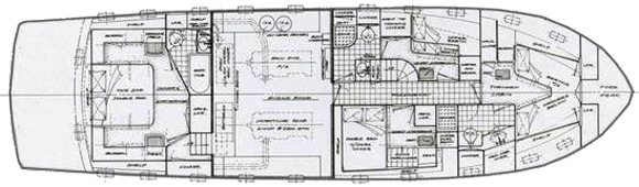 Cheoy Lee Yachts 61 Long Range Cockpit MY floor plan