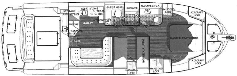 Albin 45 Command Bridge floor plan