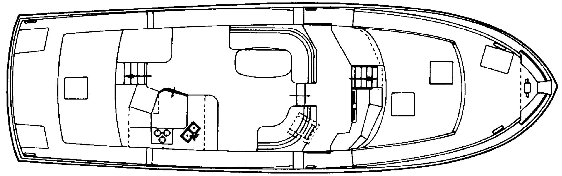 Albin 49 Tri-Cabin floor plan