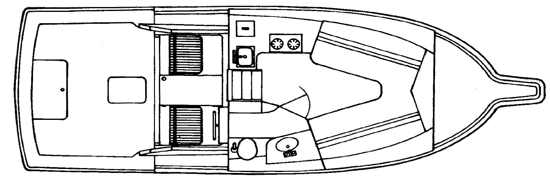 Aquasport 286-290 Express Fisherman floor plan