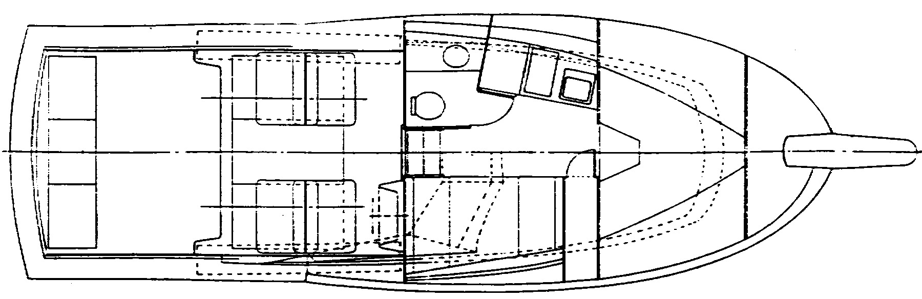 Atlantic Yachts 34 Express floor plan