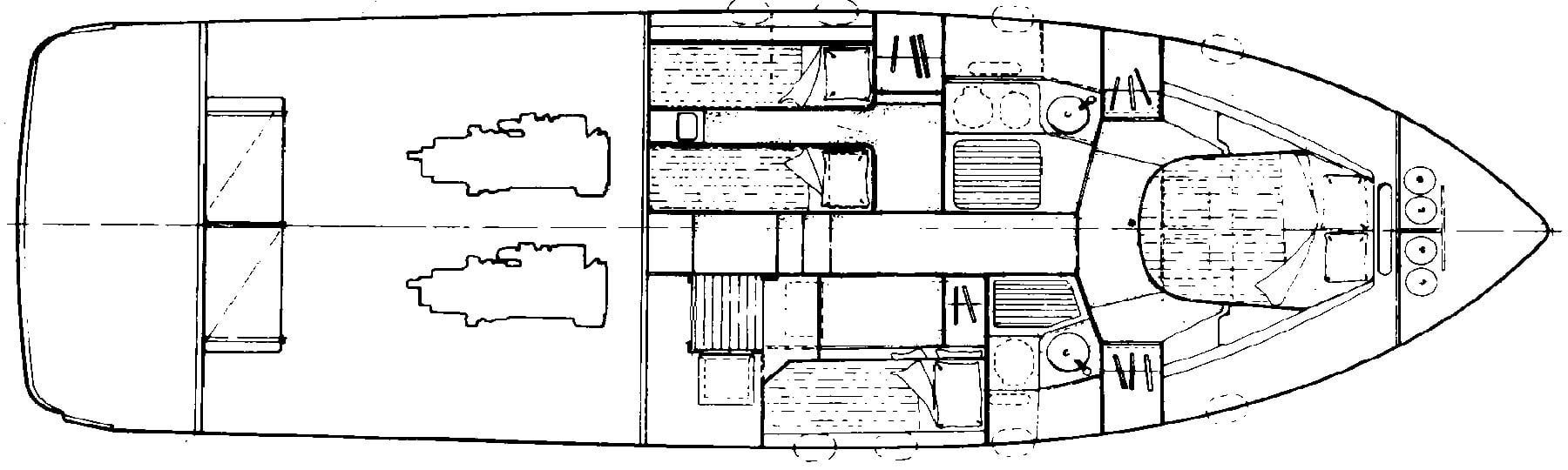 Azimut Yachts 43 Flybridge floor plan