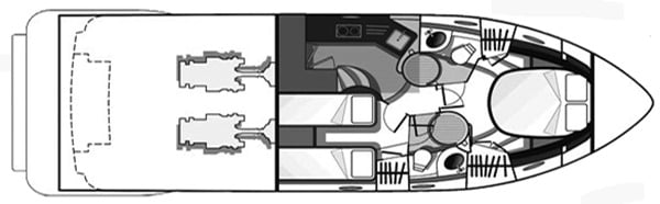 Azimut Yachts 43 Flybridge floor plan