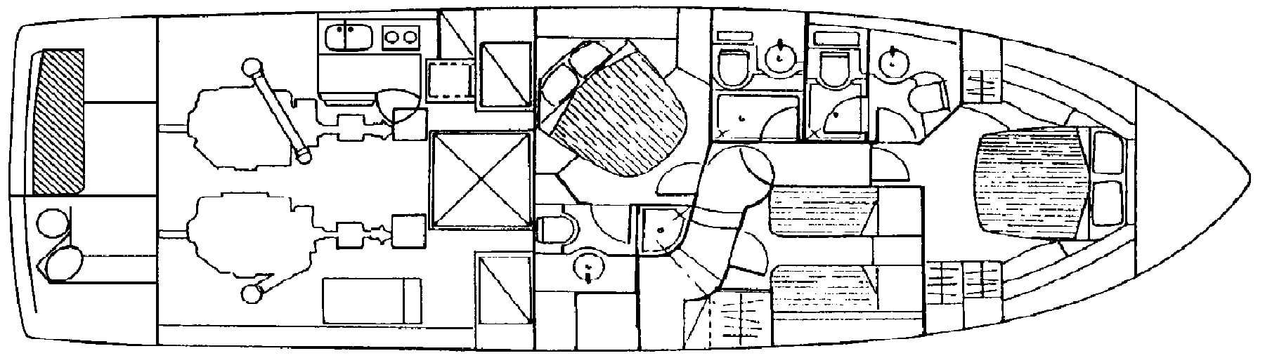 Azimut Yachts 58 Flybridge floor plan