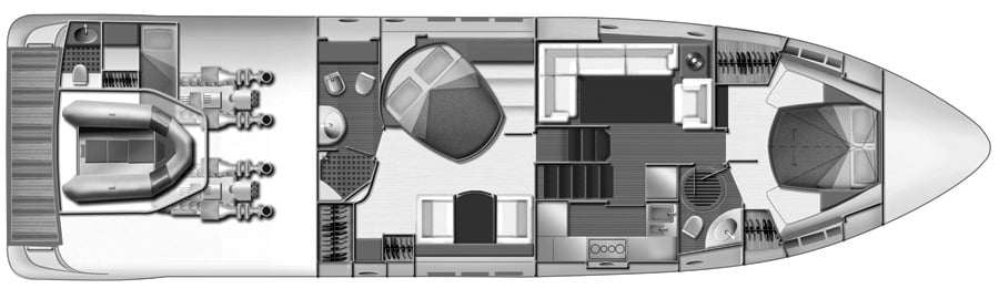 Azimut Yachts 62S floor plan