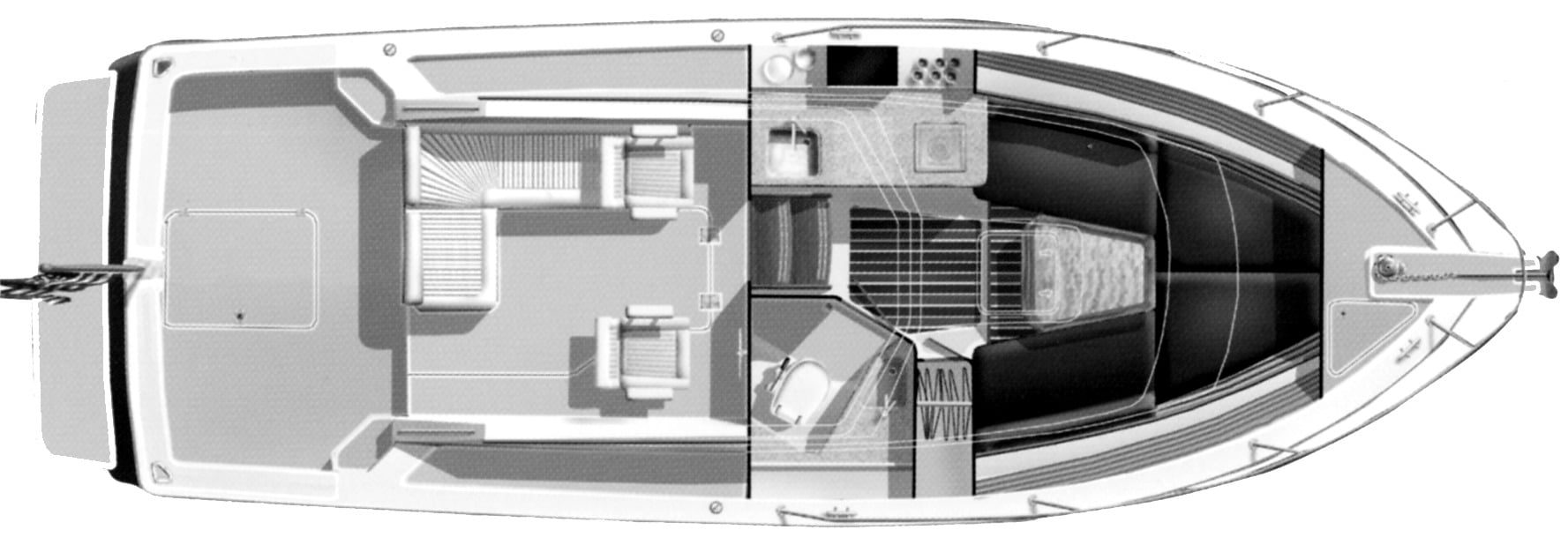 Back Cove Yachts 29 floor plan