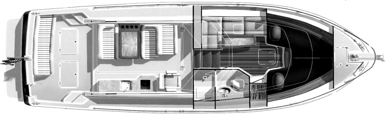 Back Cove Yachts 33-34 floor plan