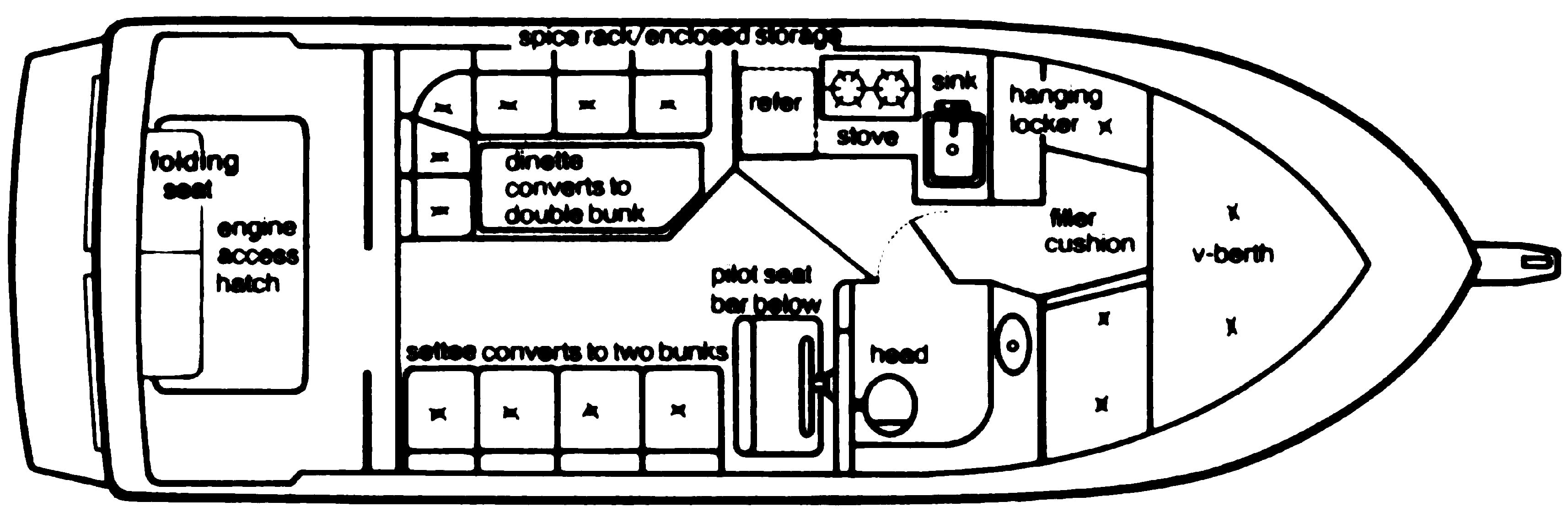 Bayliner Yachts 2850-2858 Command Bridge floor plan