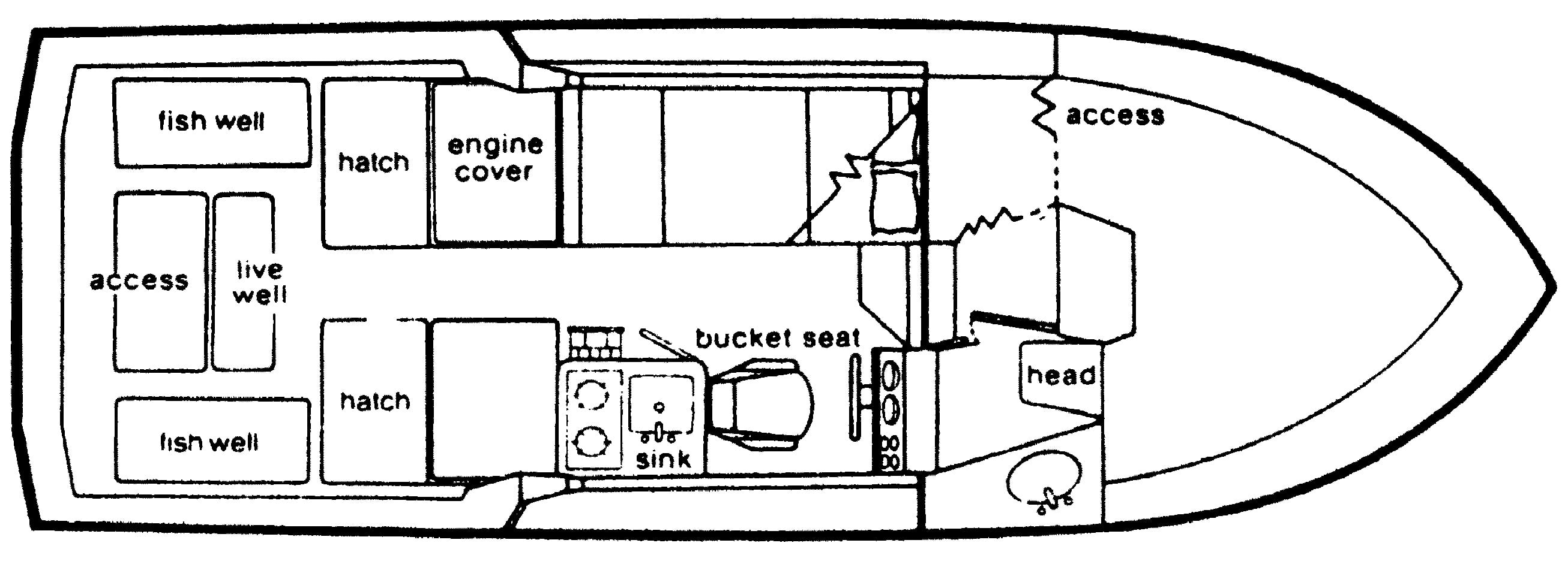 Bayliner Yachts 2860 Trophy Cuddy floor plan