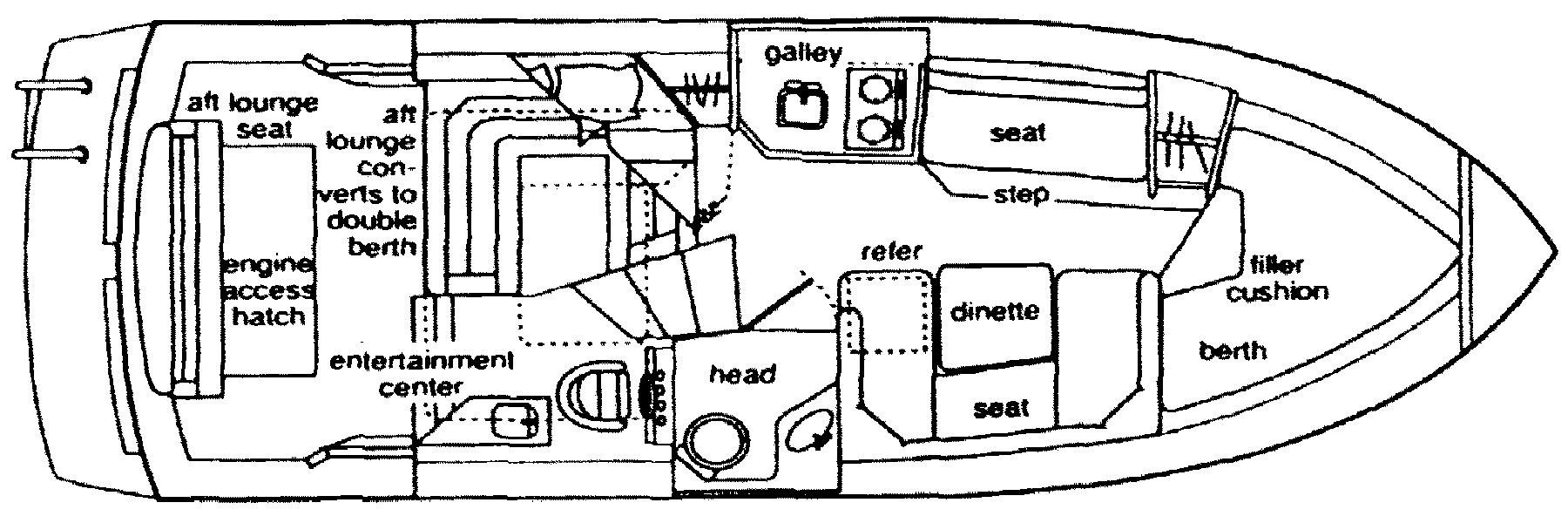 Bayliner Yachts 2955 Avanti Sunbridge floor plan