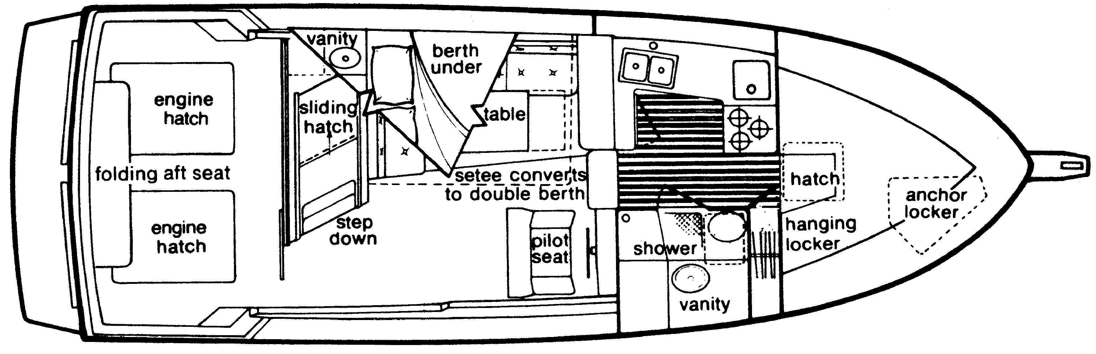 Bayliner Yachts 3270 Explorer; 3270-3288 Motor Yacht floor plan