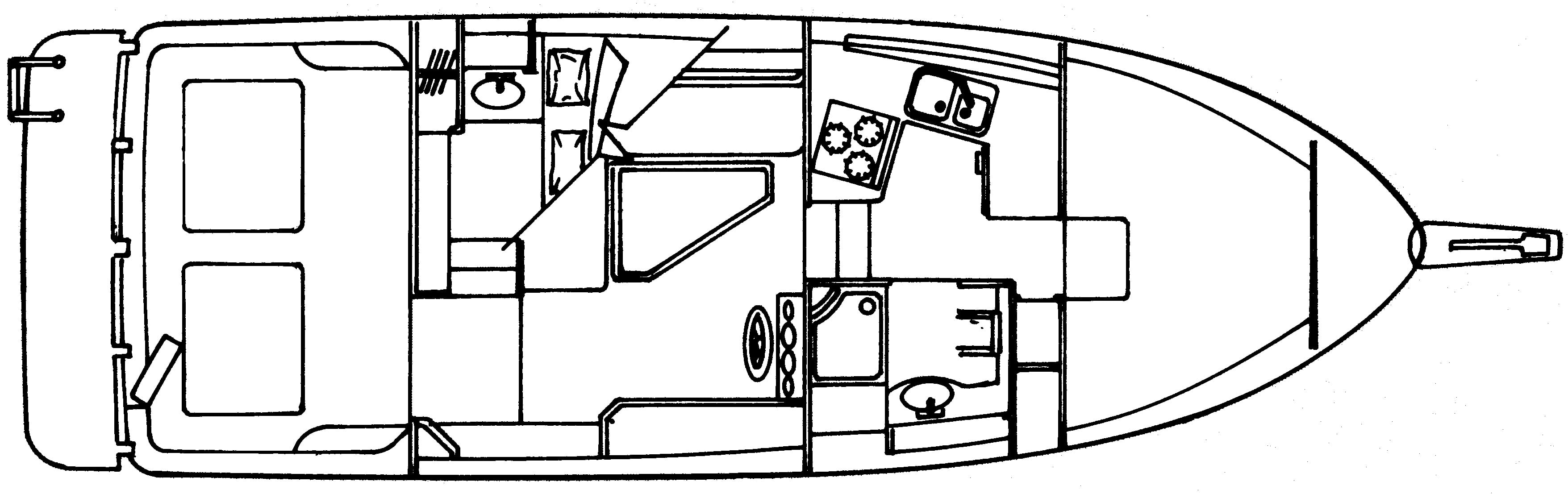 Bayliner Yachts 3388 Motor Yacht floor plan