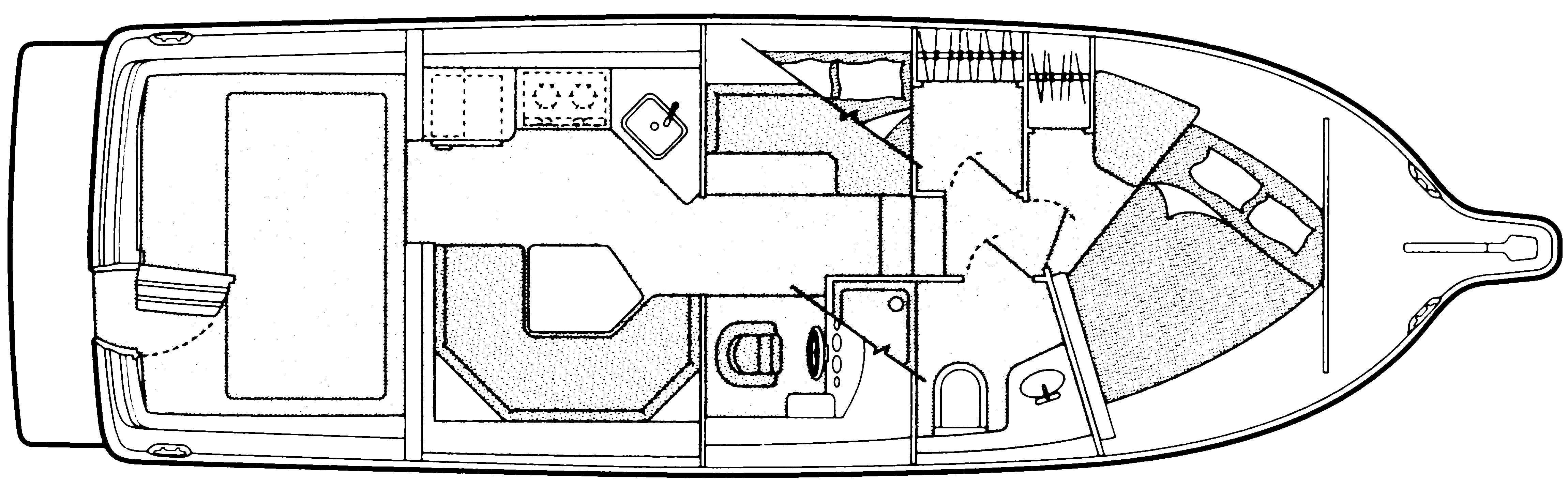 Bayliner Yachts 3488 Avanti Command Bridge floor plan