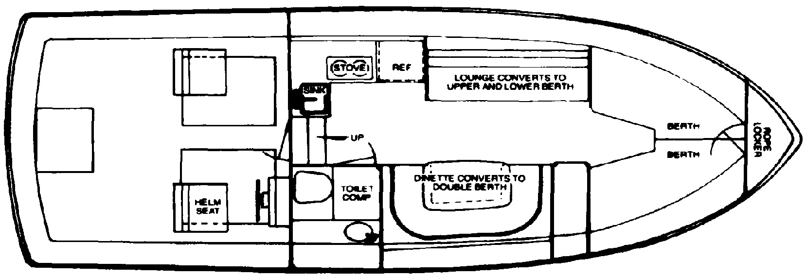 Chris Craft Yachts 310 Catalina floor plan
