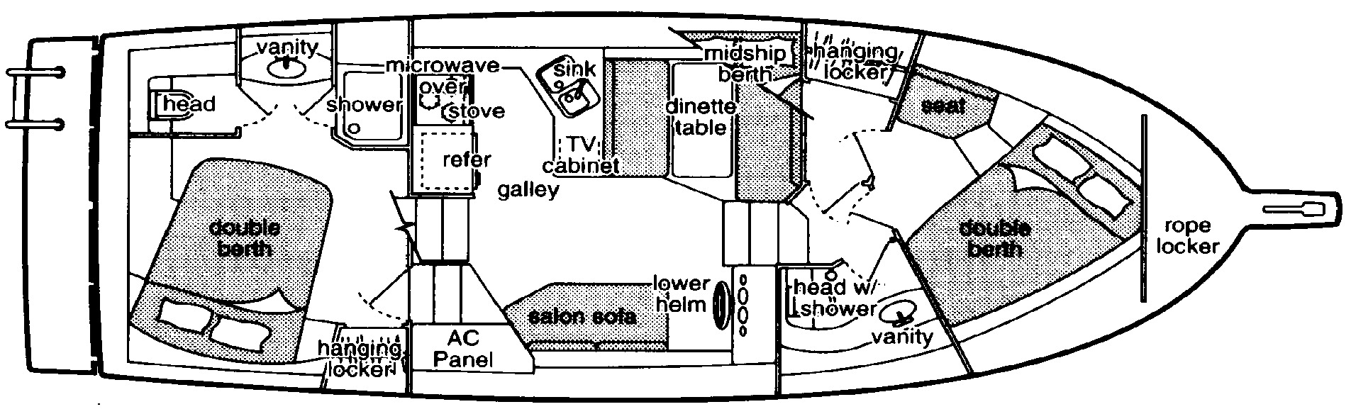 Bayliner Yachts 3587 Motor Yacht floor plan