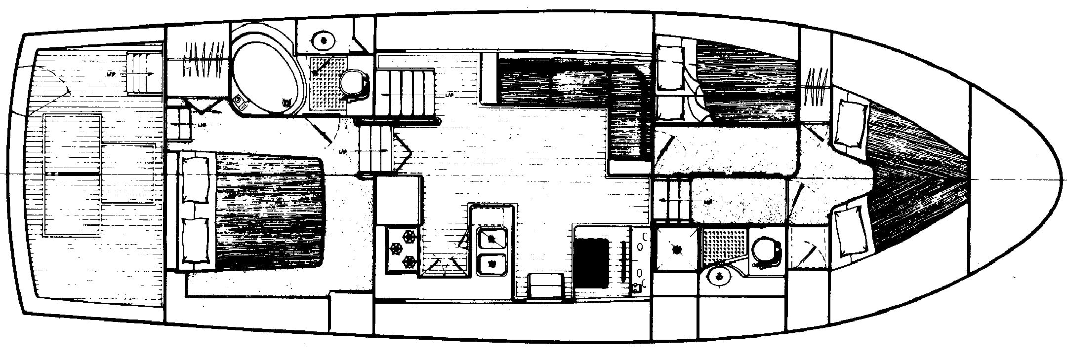 Albin 48 North Sea Cutter floor plan