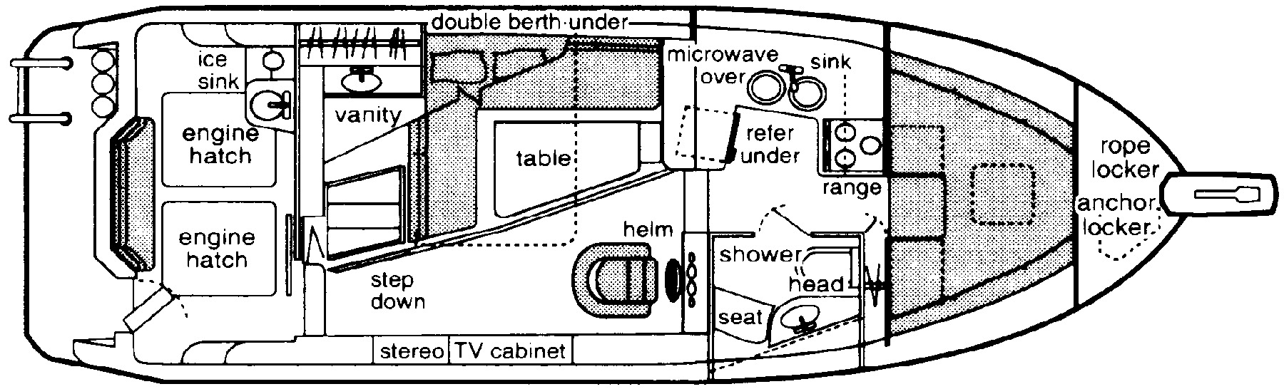 Bayliner Yachts 3688 Motor Yacht floor plan