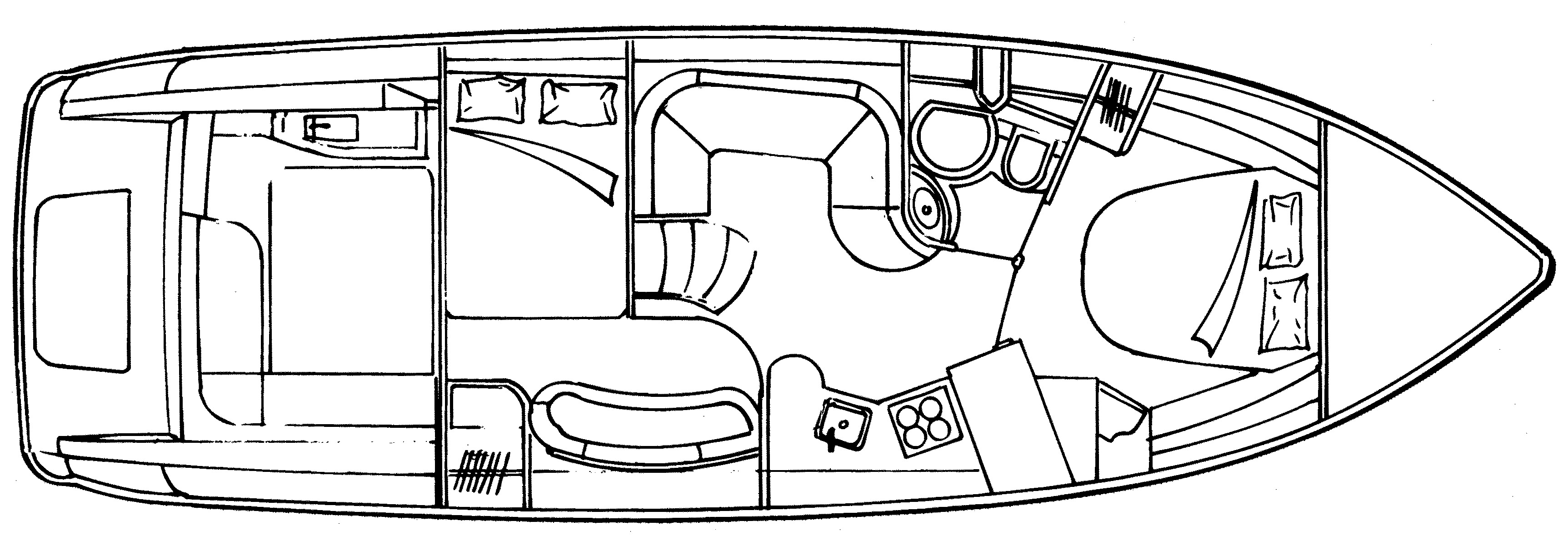 Bayliner Yachts 4085 Avanti Sunbridge floor plan