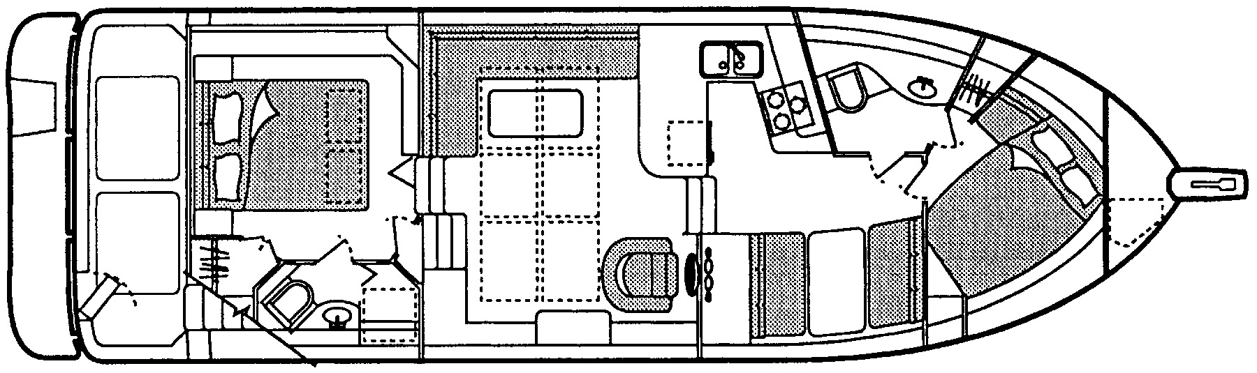 Bayliner Yachts 4587 Cockpit Motor Yacht floor plan