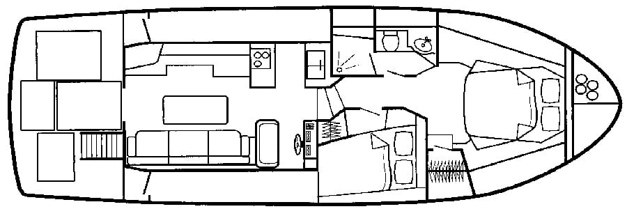 Beneteau Swift Trawler 42 floor plan