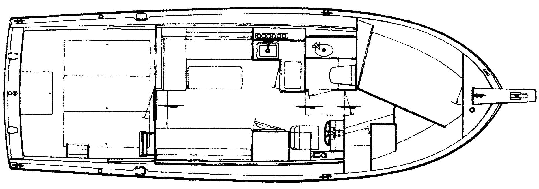 Chris Craft Yachts 33 Corinthian floor plan