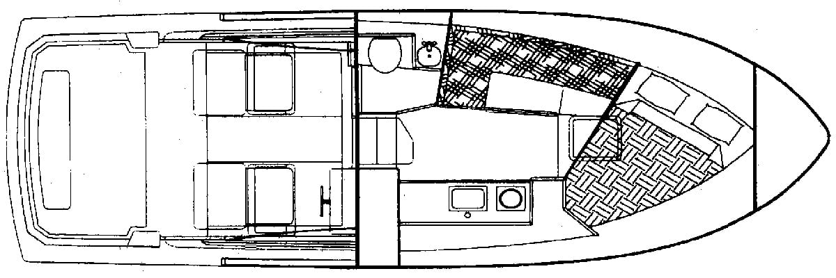 Bertram Yachts 30 Moppie floor plan