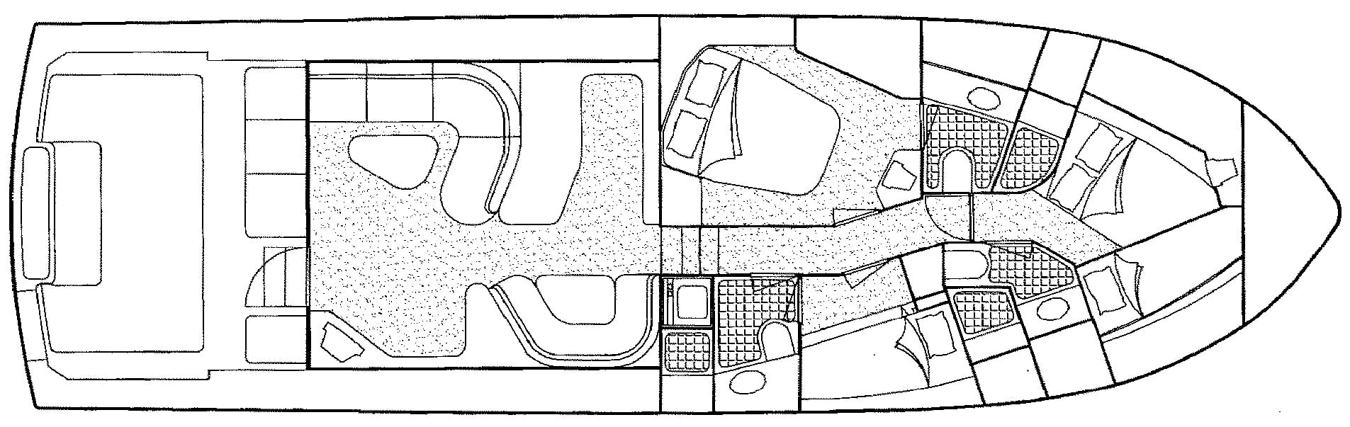 Bertram Yachts 54 Convertible floor plan