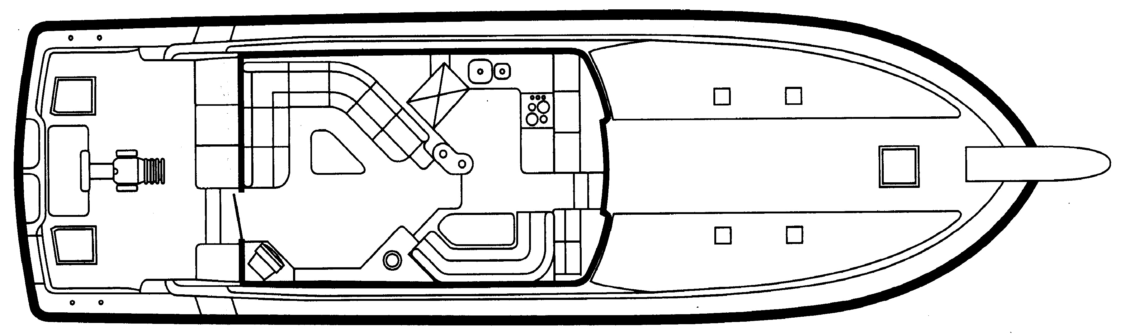 Bertram Yachts 570 Convertible floor plan