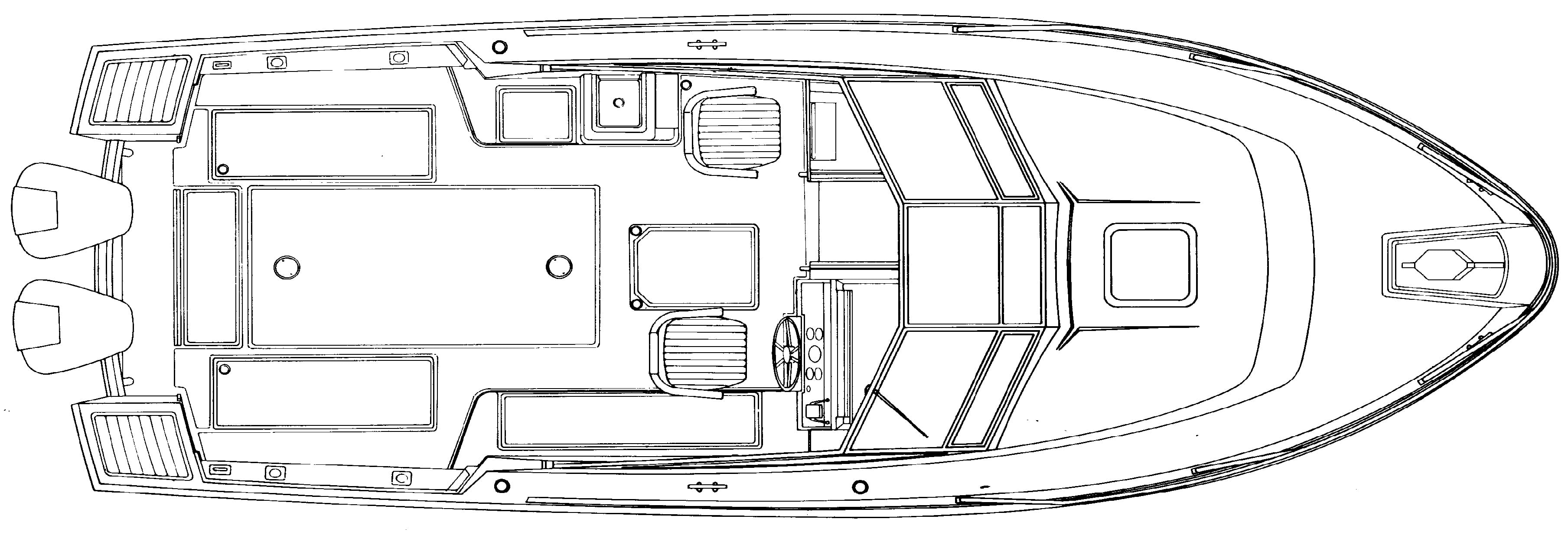 Black Watch Yachts 26 Express floor plan