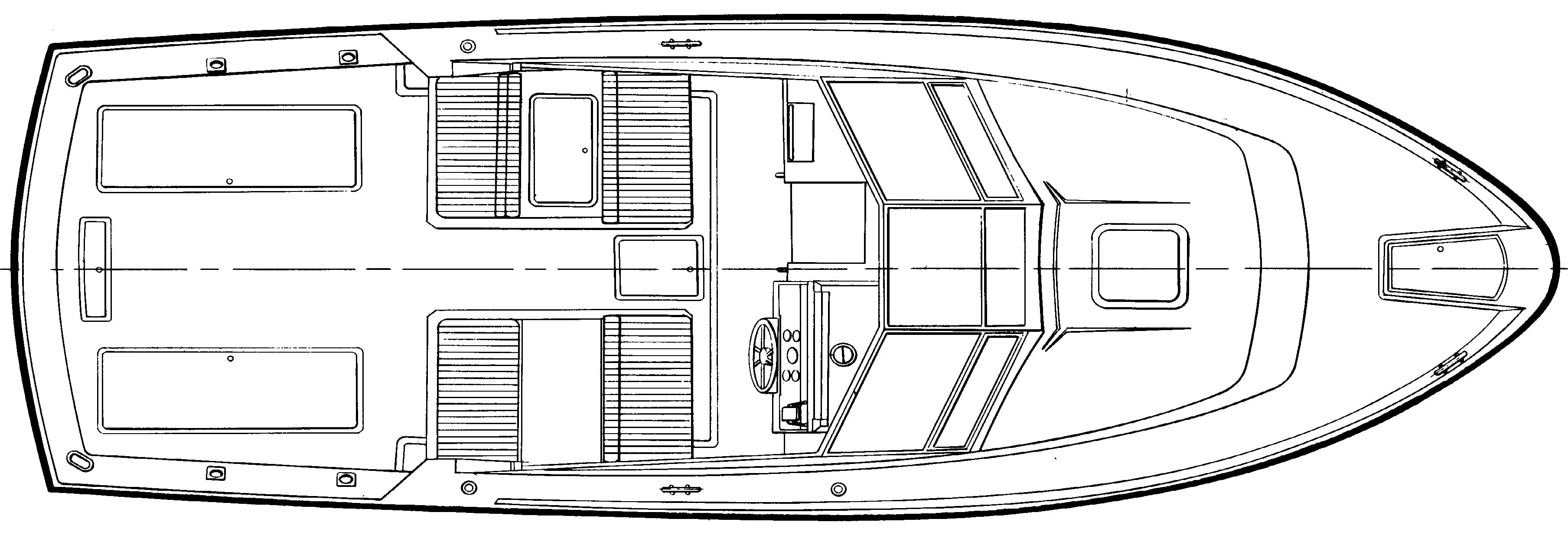 Black Watch Yachts 26 Express floor plan