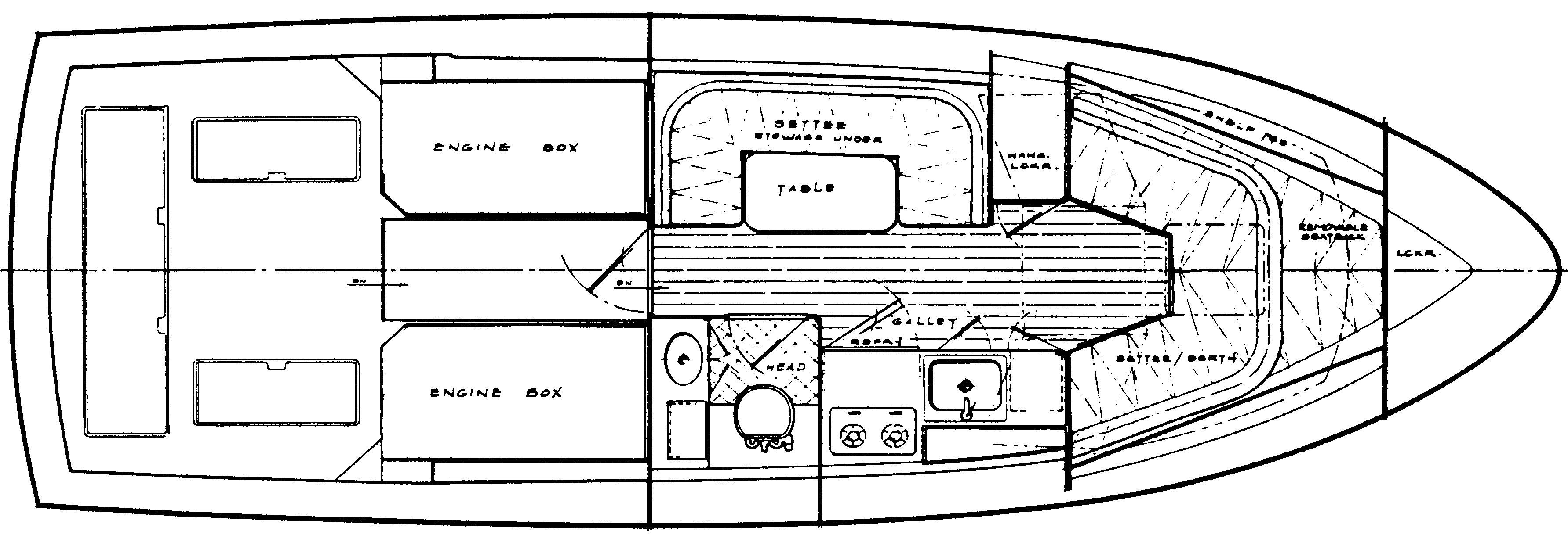 Black Watch Yachts 30 Flybridge floor plan