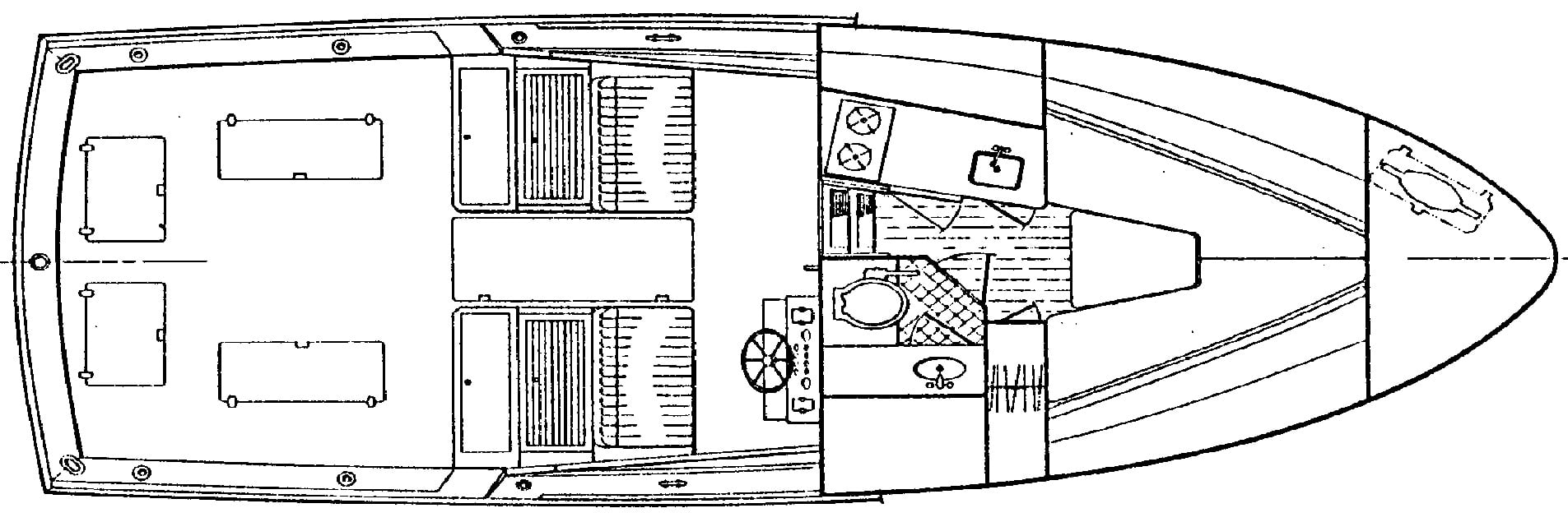 Black Watch Yachts 30 Sport fisherman floor plan