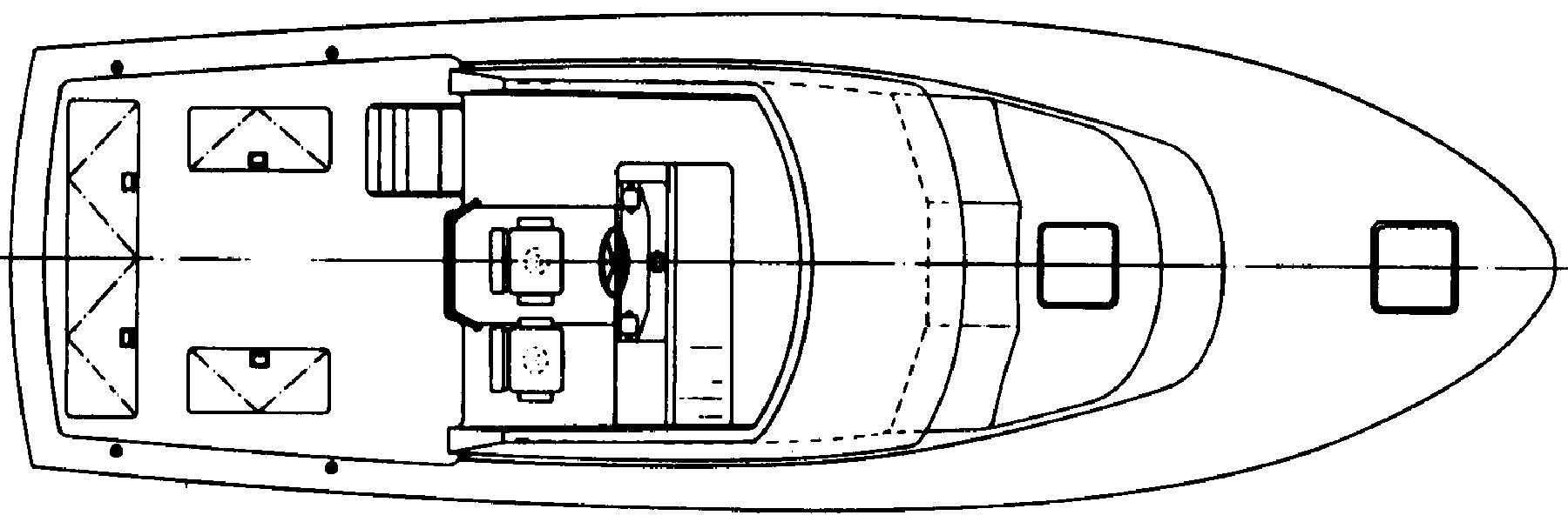 Black Watch Yachts 36 Flybridge floor plan