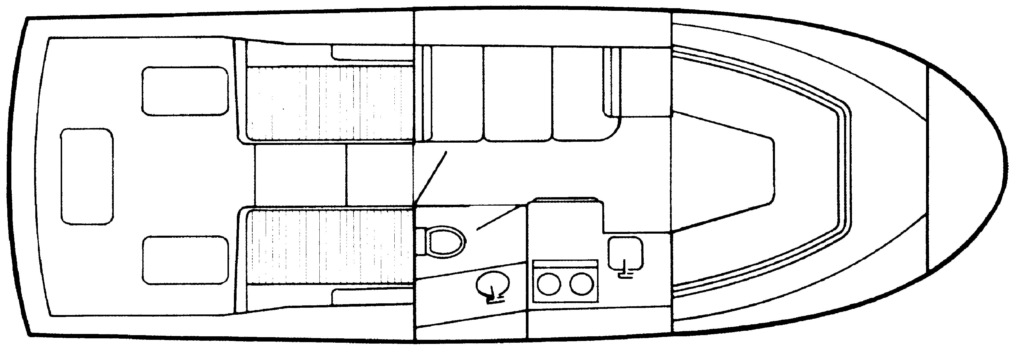 Blackfin Yachts 29 Flybridge floor plan