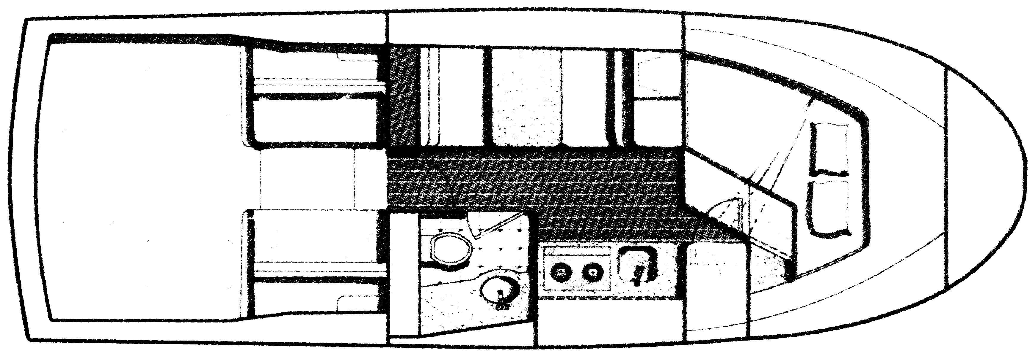 Blackfin Yachts 29 Flybridge floor plan