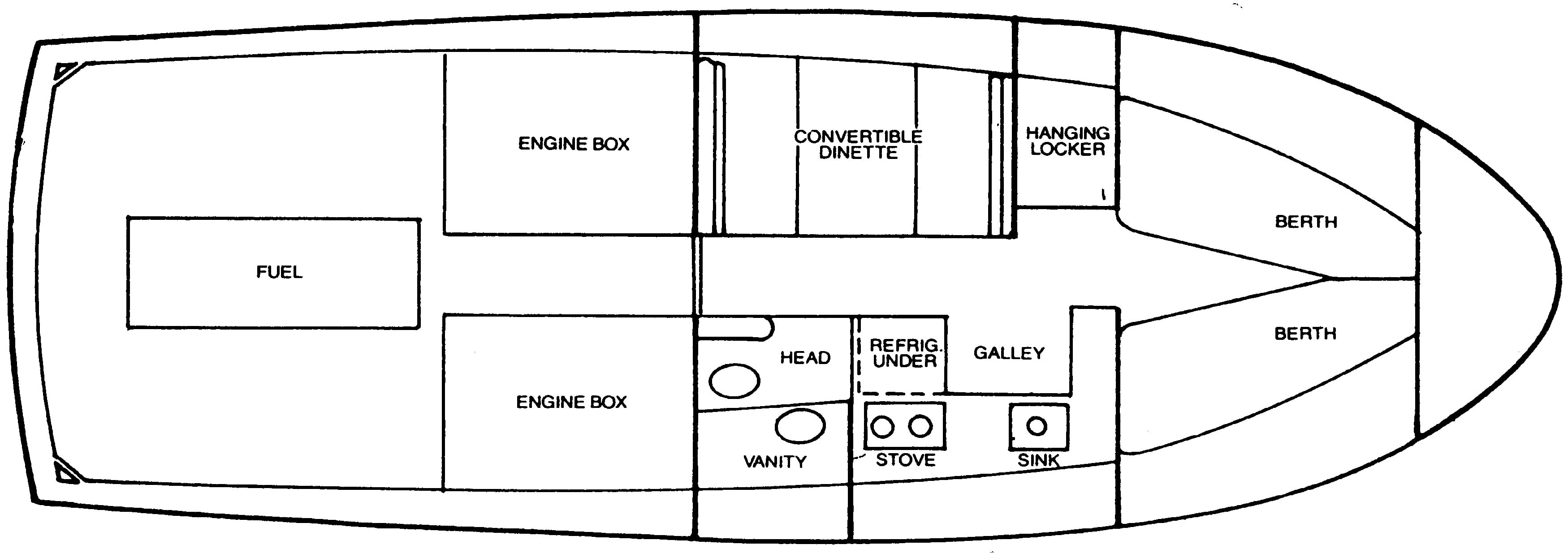 Blackfin Yachts 32 Sport fisherman floor plan