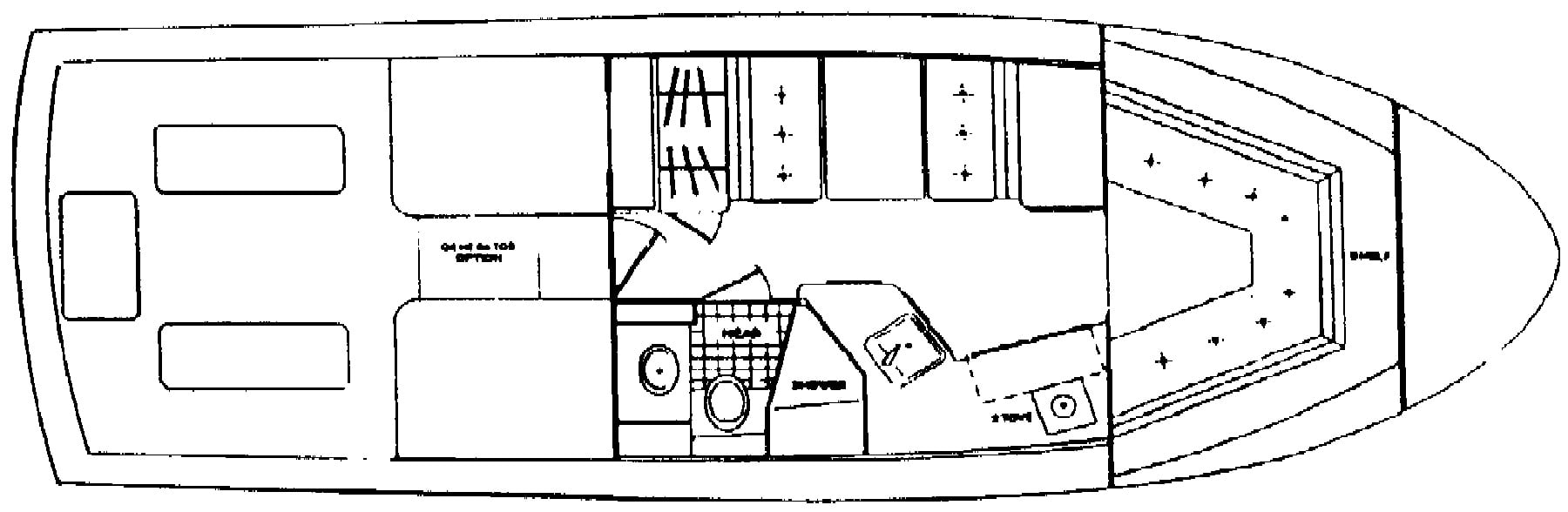 Blackfin Yachts 33 Convertible floor plan