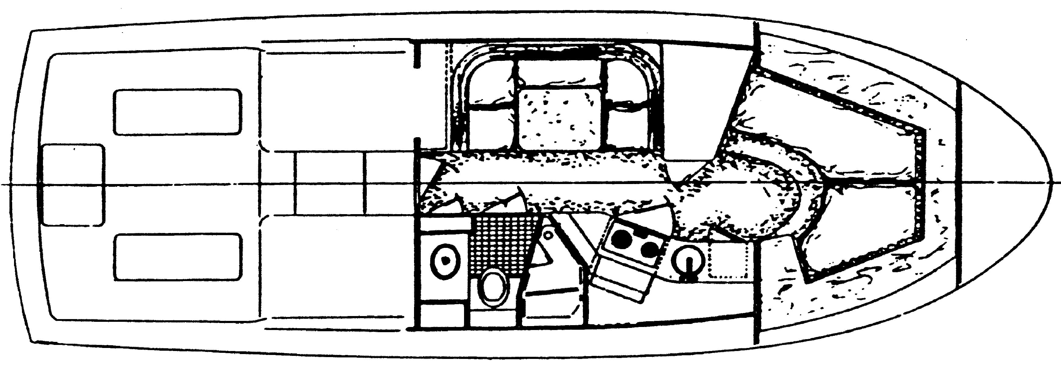 Blackfin Yachts 33 Convertible floor plan