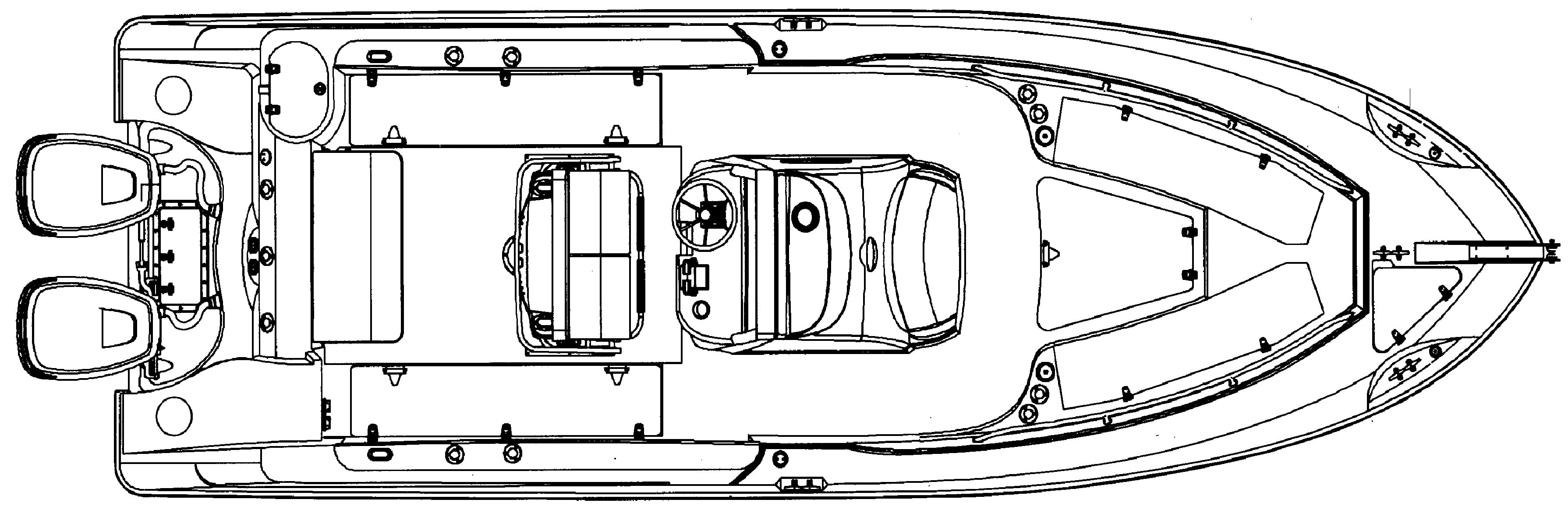 Boston Whaler 270 Outrage floor plan