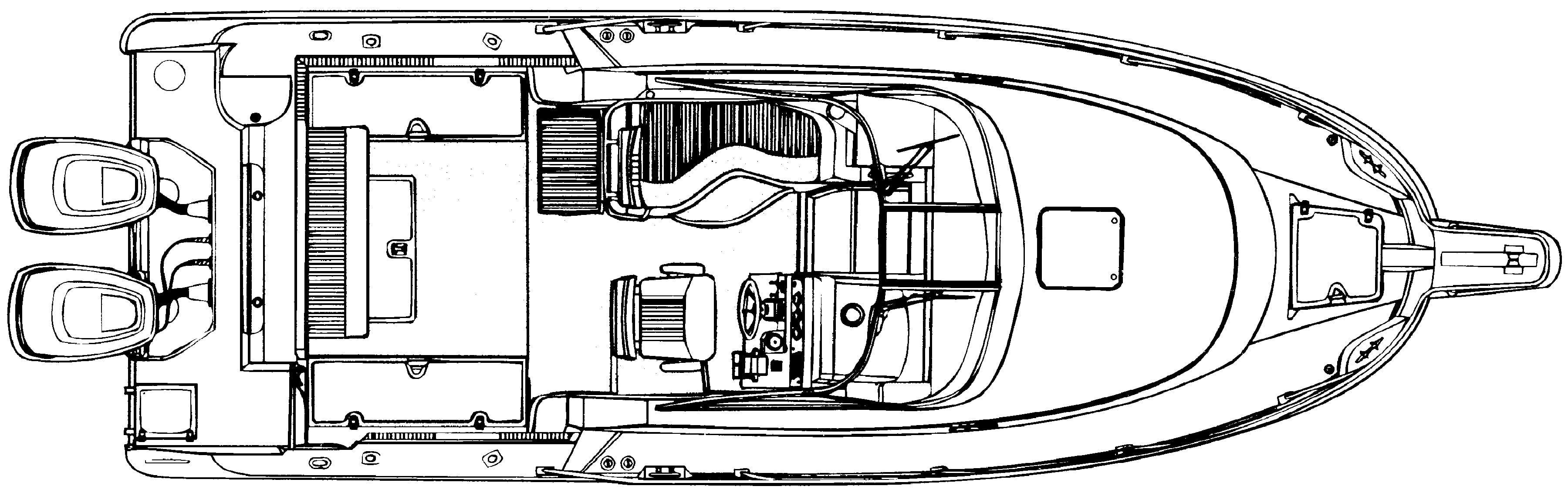 Boston Whaler 275 Conquest floor plan