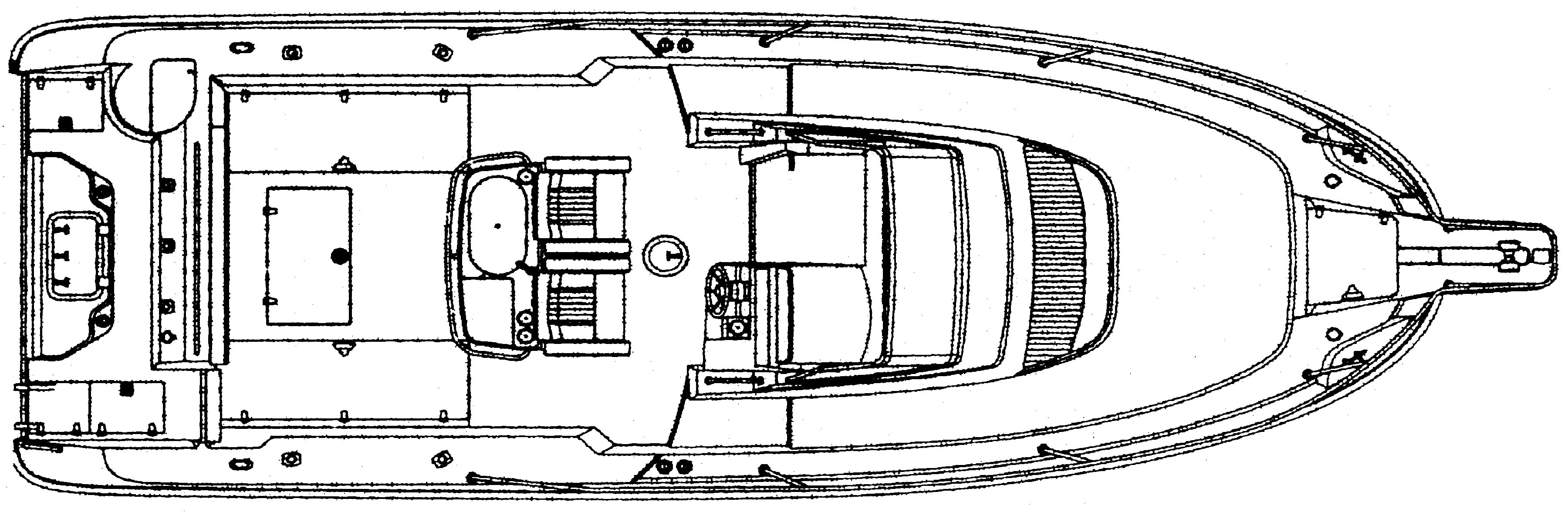 Boston Whaler 28 Outrage; 290 Outrage floor plan