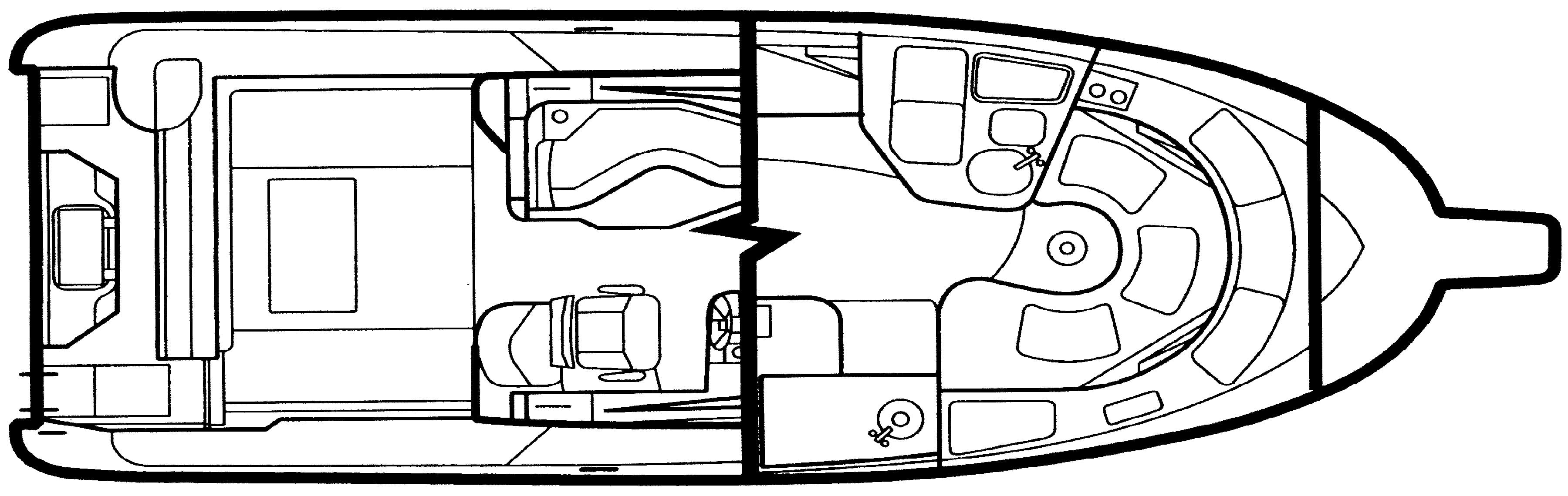 Boston Whaler 28 Conquest; 295 Conquest floor plan