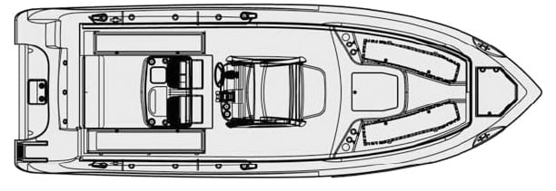 Boston Whaler 280 Outrage floor plan