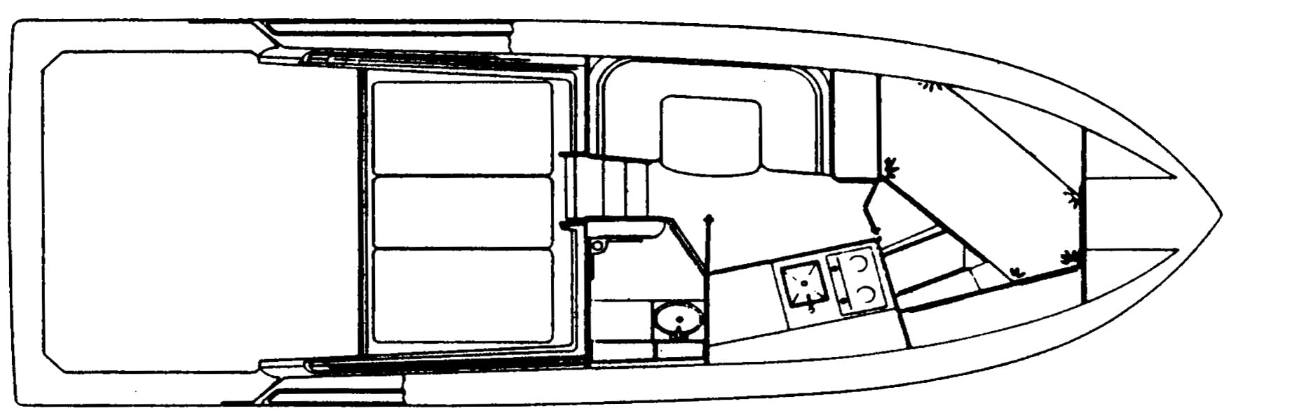 Boston Whaler 31 Sport fisherman floor plan
