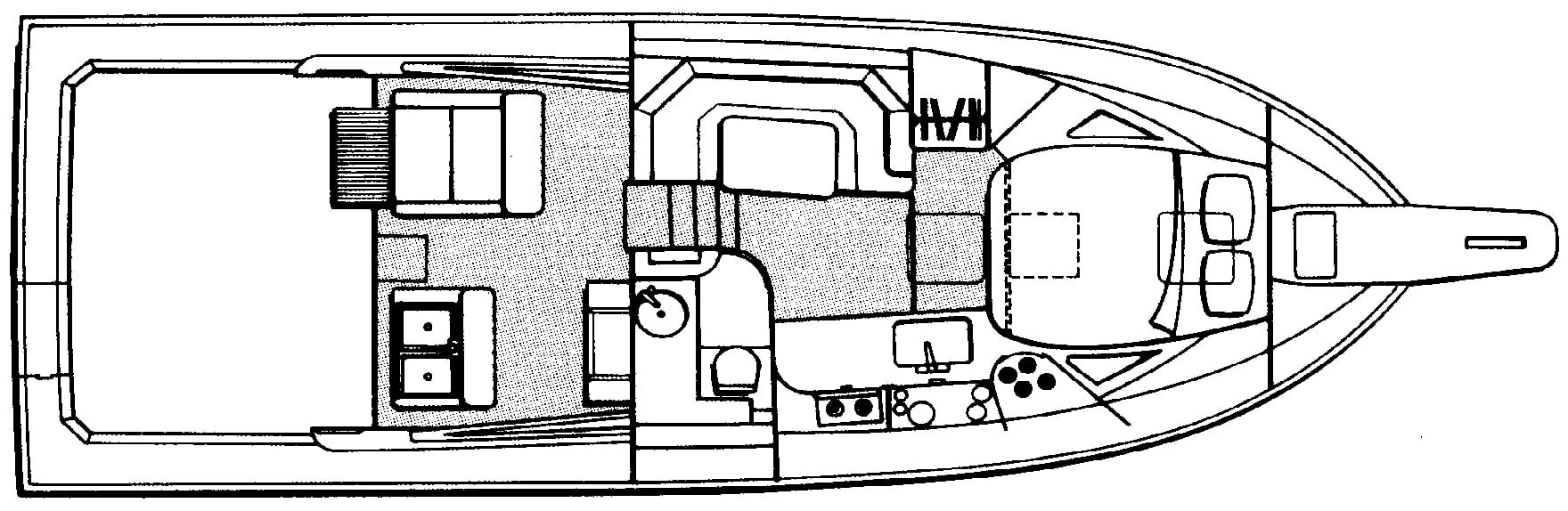 Boston Whaler 31 Sport fisherman floor plan