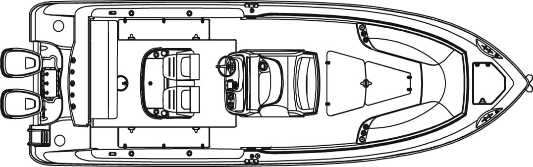 Boston Whaler 320 Outrage floor plan