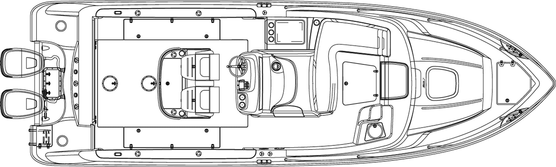 Boston Whaler 320 Outrage Cuddy floor plan