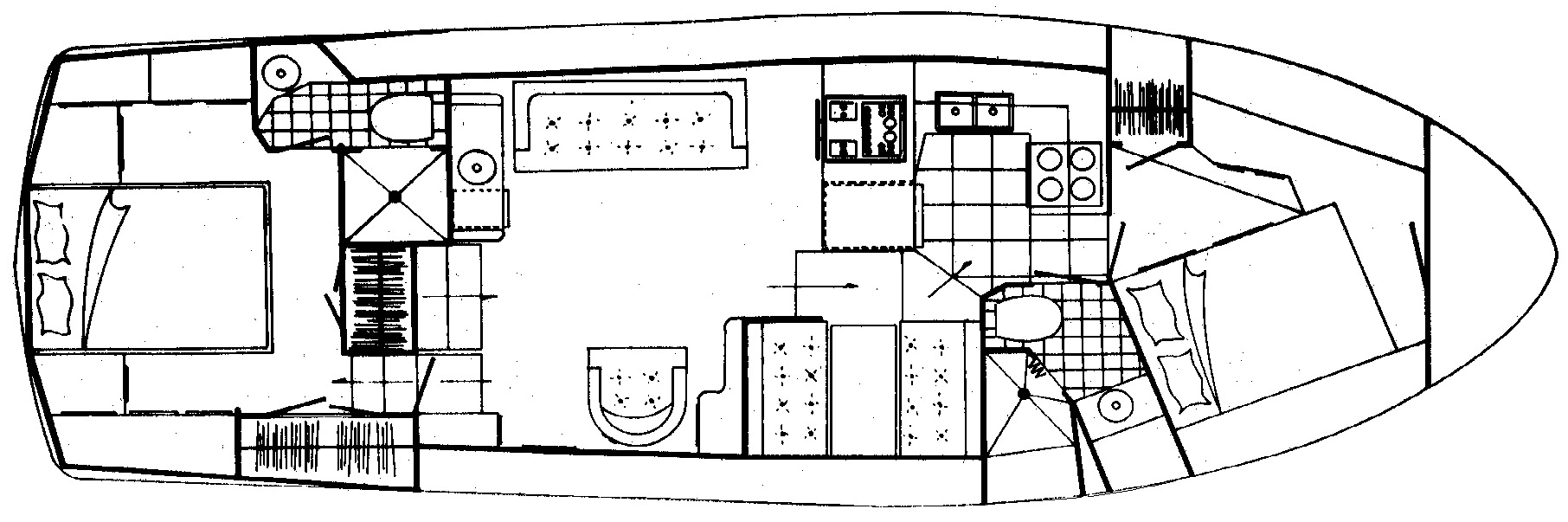 Burns Craft 40 Motor Yacht floor plan