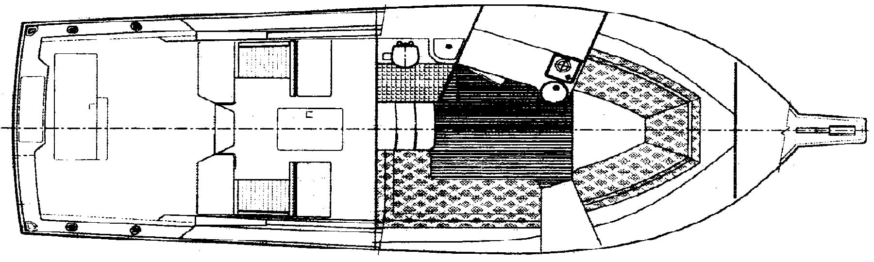 Cabo Yachts 31 Express floor plan